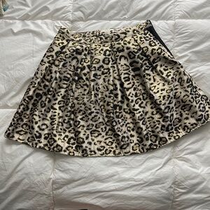 Gold & Leopard Print Skirt